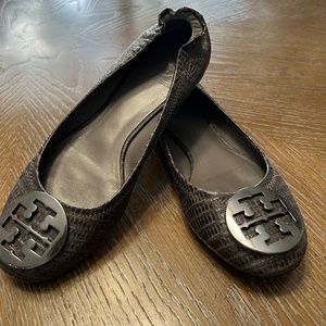 Tory Burch Snakeskin Reva Ballet Flat
